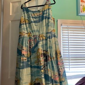 blue beach patterned boden dress